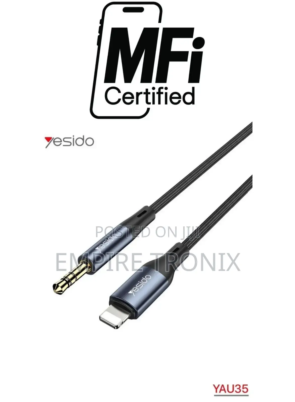 Yesido Yau35 Lightning to 3.5mm Aux Adapter