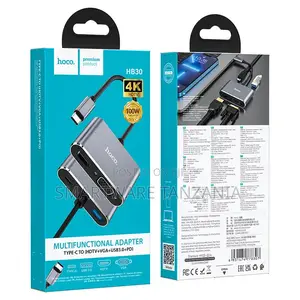 Hoco Hb30 Type-c Multifunctional Adapter Hdtv Vga Usb 100w