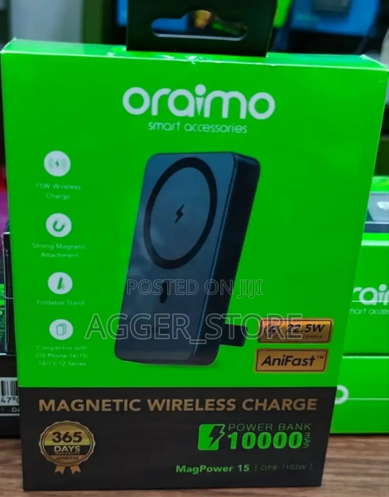 Oraimo Magpower 15 Wireless Powerbank 10000mah