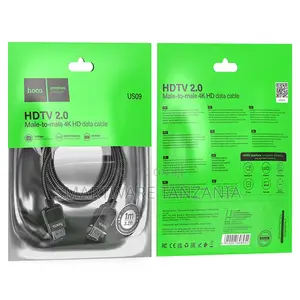 Hoco Us09 HDTV 2.0 Data Cable 2m High-Speed Braided Design