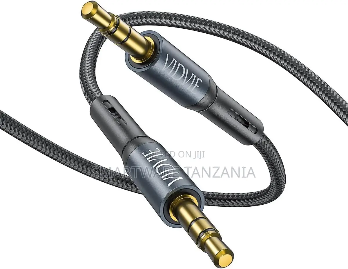 Vidvie Braided 3.5mm Male To Male Stereo Aux Audio Cable For Car Audio