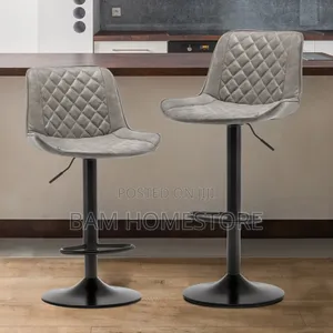 Modern Bar Stool – Adjustable Swivel Kitchen Counter Chair With Velvet