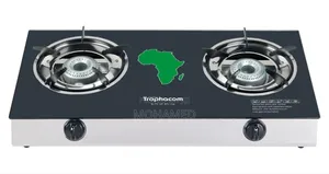  Trophacom Glass Top Gas Cooker – 2 Burner
