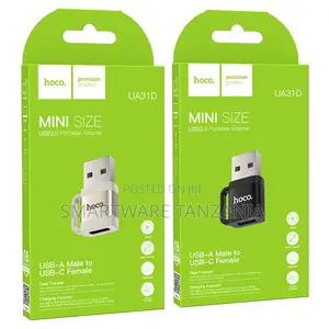 Hoco Ua31d Mini Usb-a Male to Type-C Female Adapter Usb 2.0 Otg
