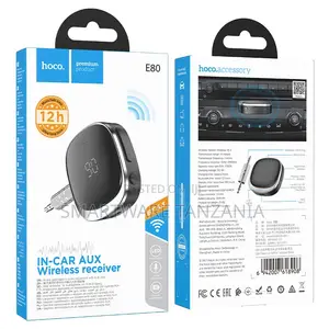 Hoco E80 Bluetooth 5.3 Aux Wireless Car Receiver 12h Battery