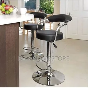 Luxury Chrome Bar Stool Adjustable Kitchen,Counter Chair With Backrest