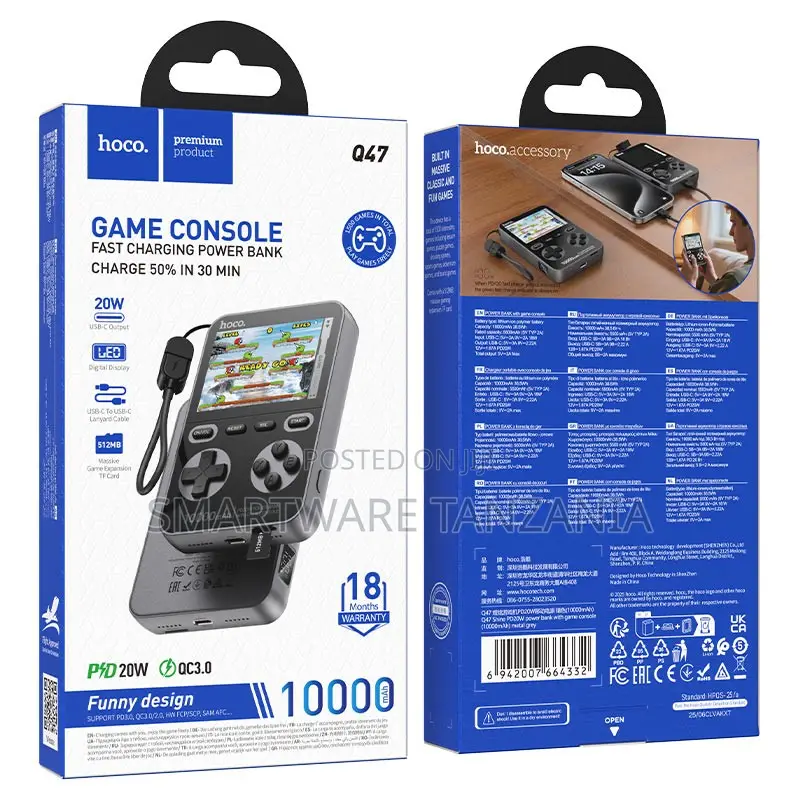 Hoco Q47 Game Console Power Bank 10000mah 20w Fast Charging