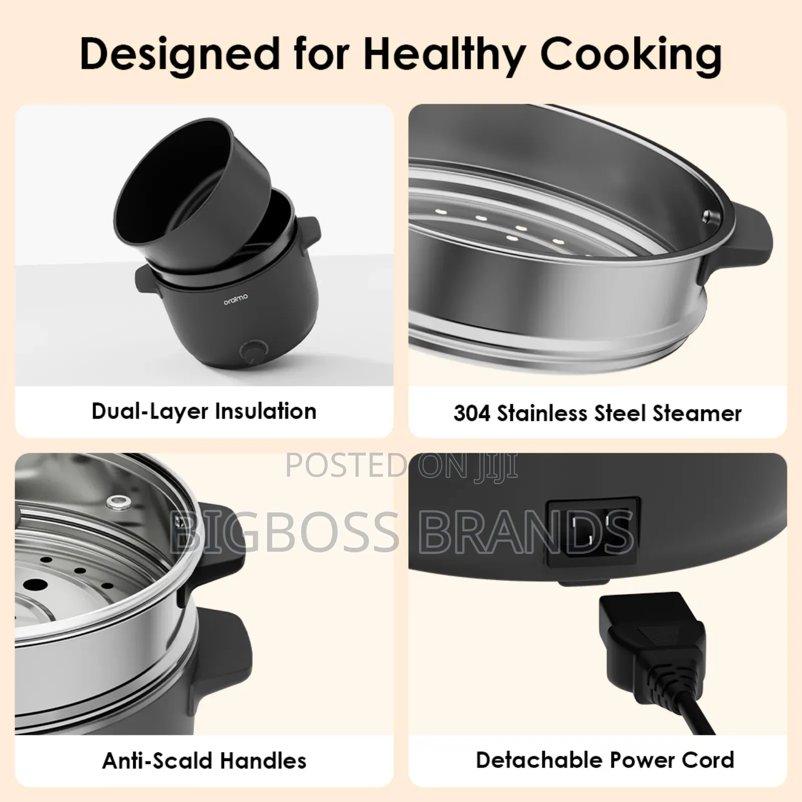 Oraimo Smartcooker 1000w 3l Electric Cooker