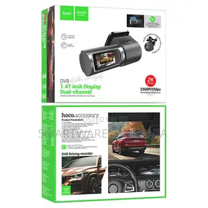 Hoco Dv8 Dual Channel Dash Cam 1.47 Inch Front Rear Camera
