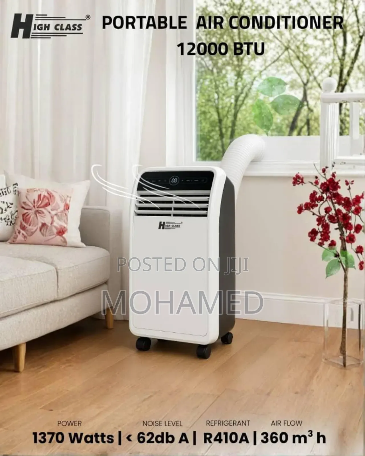 *Highclass Portable Ac*
*Btu 12000