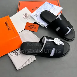 Men's Leather Sandals in Hermes Branded