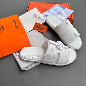 Men's Leather Sandals in Hermes Branded