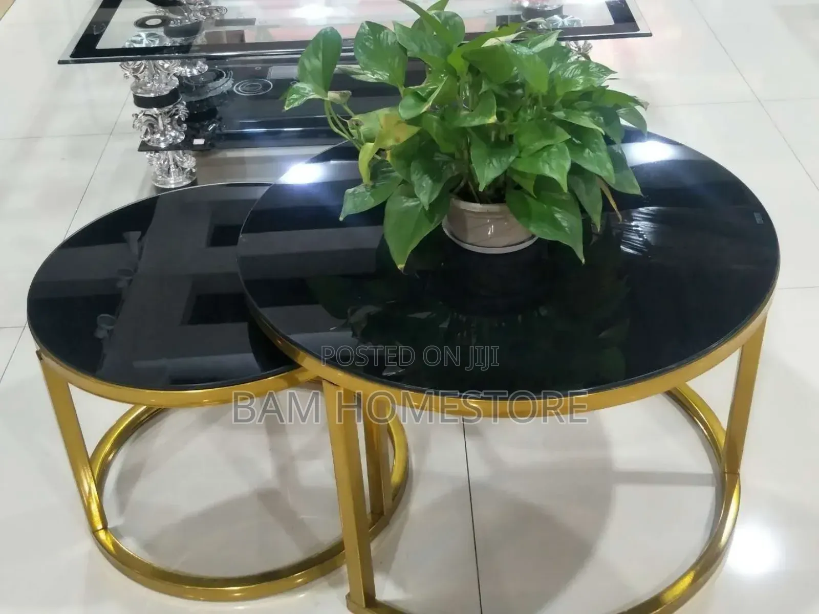 Modern Plain Black Coffee Table 2 in 1
