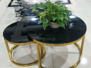 Modern Plain Black Coffee Table 2 in 1