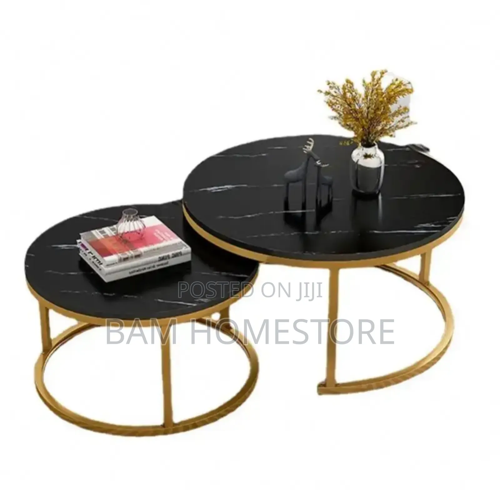 Modern Plain Black Coffee Table 2 in 1