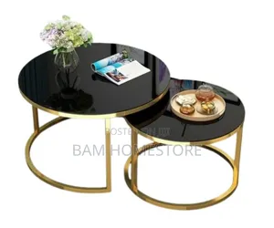 Modern Plain Black Coffee Table 2 in 1
