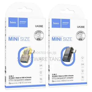 Hoco Ua36e Mini 2-in-1 Ip Usb-C Male to Usb-a Female Otg Adapter 2a