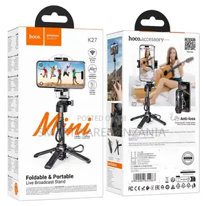 Hoco Mini Foldable Portable Live Broadcast Stand Tripod Anti-loss