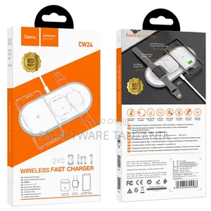 Hoco 3-in-1 Wireless Fast Charger Phone Watch Earphones Best Quality