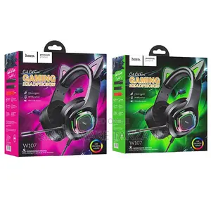 Hoco W107 Cat Cat Ears Gaming Headphones Led Rgb Surround Sound Wired