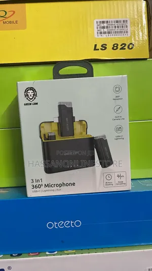 Green Lion 3 in 1 360° Microphone - Black