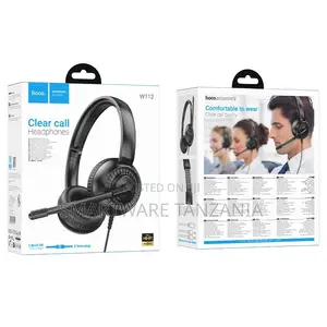 Hoco W112 Clear Call Headphones Wired 3.5mm Customer Service Hifi 1.8m