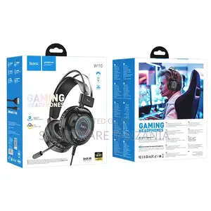 Hoco W110 Gaming Headphones RGB Led 50mm Drivers Usb 3.5mm 2m Black