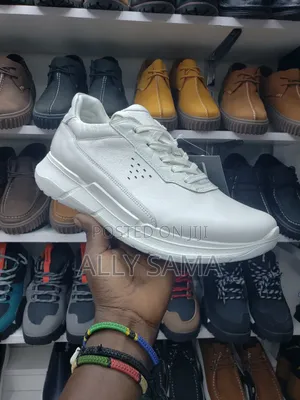 Men's Sneakers Ecco Full White Material Leather