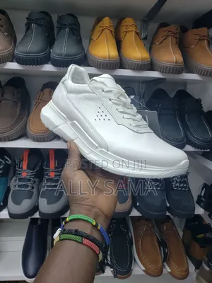 Men's Sneakers Ecco Full White Material Leather