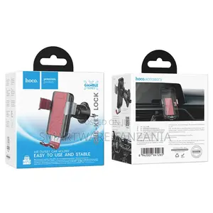 Hoco H70 Gamble One Key Lock Air Outlet Holder Pink Car Mount