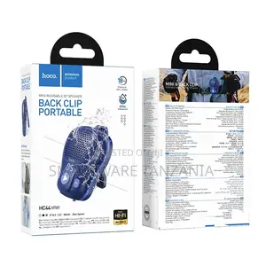 Hoco Hc44 Mini Wearable Bluetooth Speaker Back Clip Portable Blue