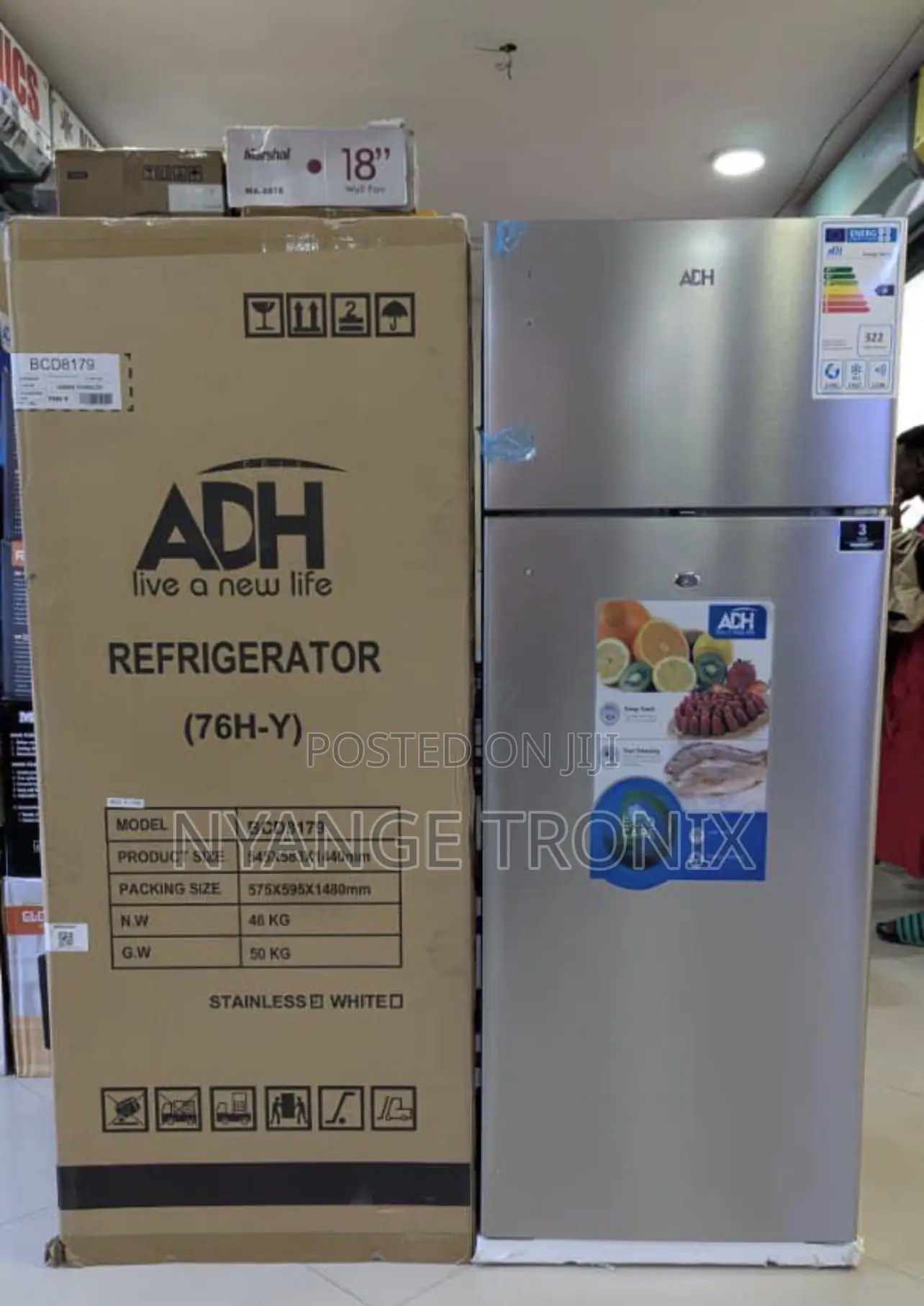 Adh Refrigerator Double Door_ Ujazo 276l Model (106ss)