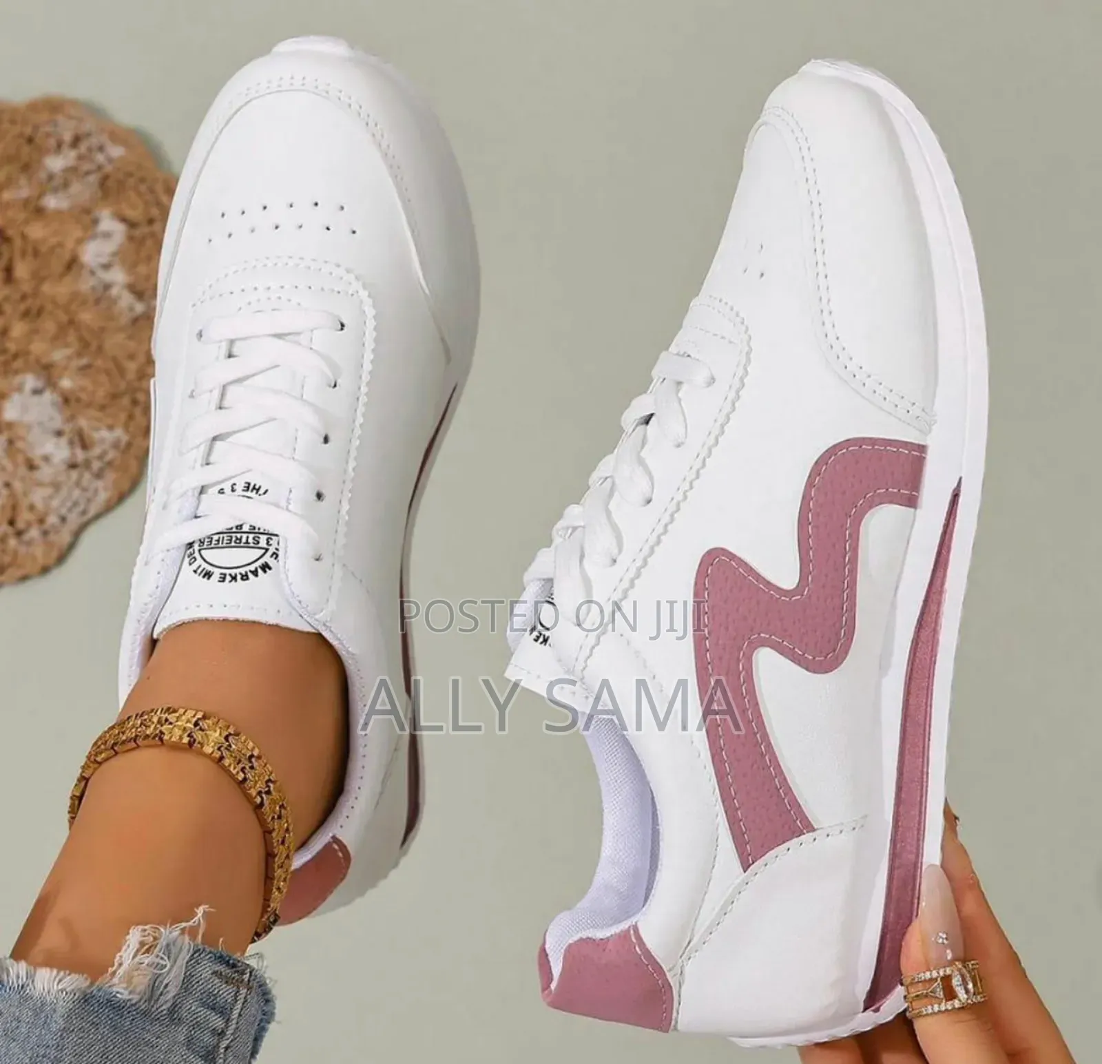 Women's Sneakers White Brand Material Soft Faux Leather
