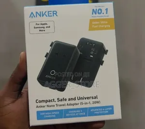 Anker Nano Travel Adapter (5-in-1, 20w)