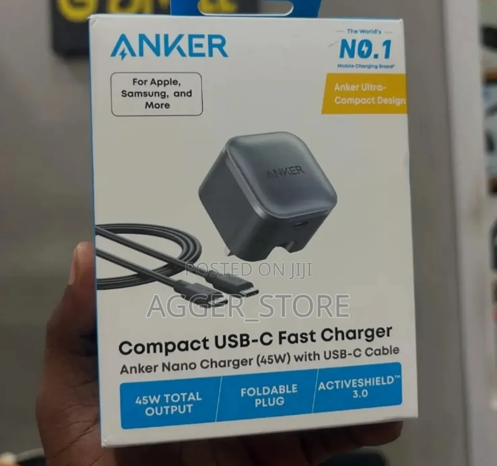 Anker Nano Charger (45w) With Usb-C Cable