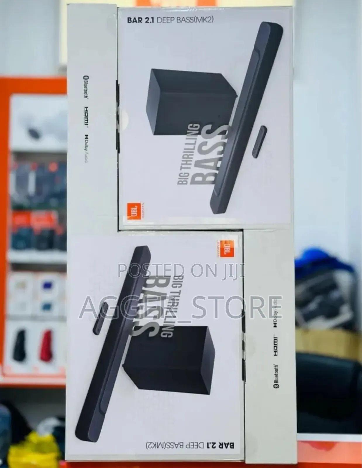 JBL Bar 2.1 Deep Bass (Mk2) - 2.1 Channel Soundbar Subwoofer 6.5",300w