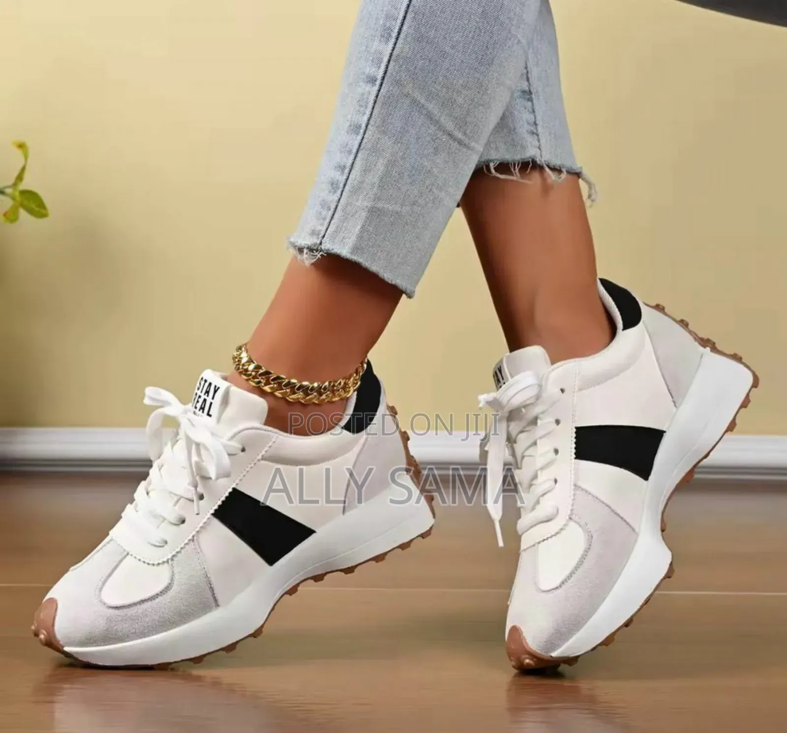 Women's Sneakers Stay Real Material Leather Canvas