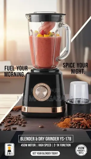 #2 in 1- Blender Dry Grinder 1.5l