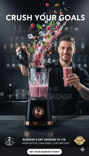 #2 in 1- Blender Dry Grinder 1.5l