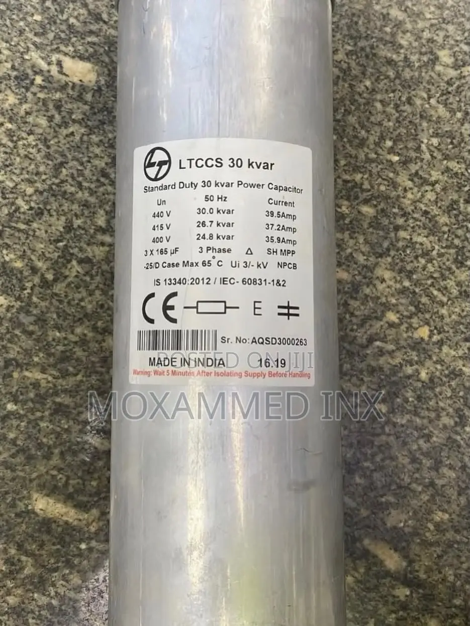 L T Standard Duty 30 Kvar Power Capacitor