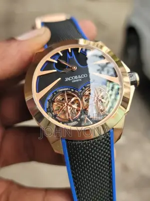 Jacob Co Gotham City Double Flying Tourbillon in Black and Gold Case
