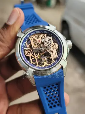 Jacob Co. Epic X "Sher-E-Punjab" With a Titanium Case and Blue Strap