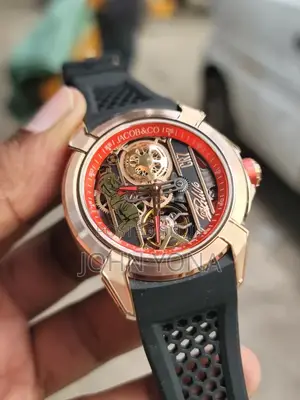 Jacob Co V2 Cr7 Epic X Collection Watch Rose Gold With a Black Strap