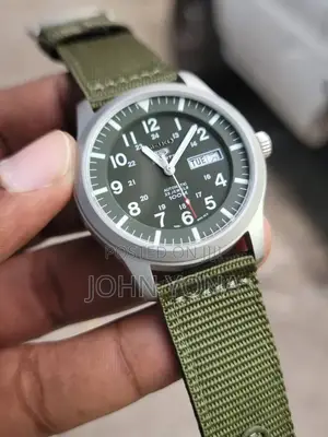 Seiko 5 Sports Snzg09k1 Watch With a Green Dial and Green Nylon Strap