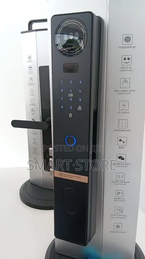 6-in-1 Smart Door Lock With Fingerprint Face Id Push-Pull Security Pro