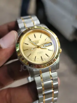 Seiko 5 Automatic Two-Tone Stainless Steel Men's Watch, Model Snke54k1