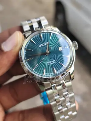 Seiko Presage Cocktail Time Automatic Watch With a Green Sunray Dial
