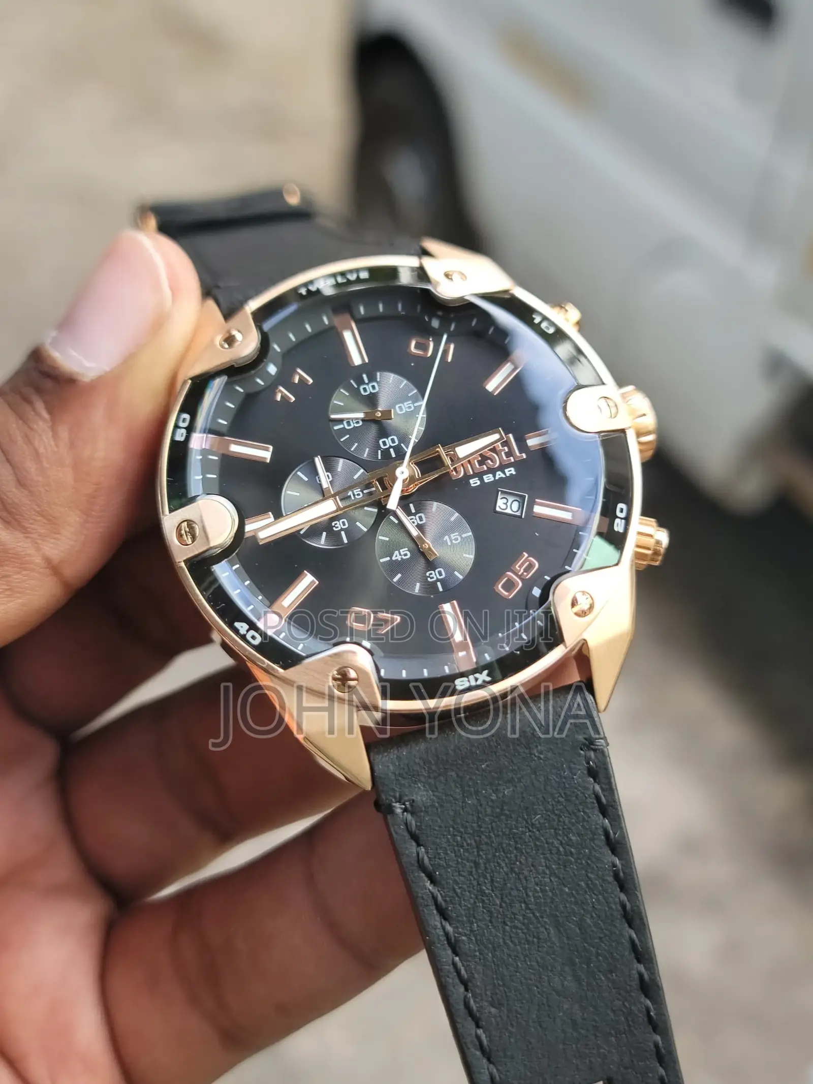 Diesel Spiked Chronograph Men's Watch, Model Dz4607