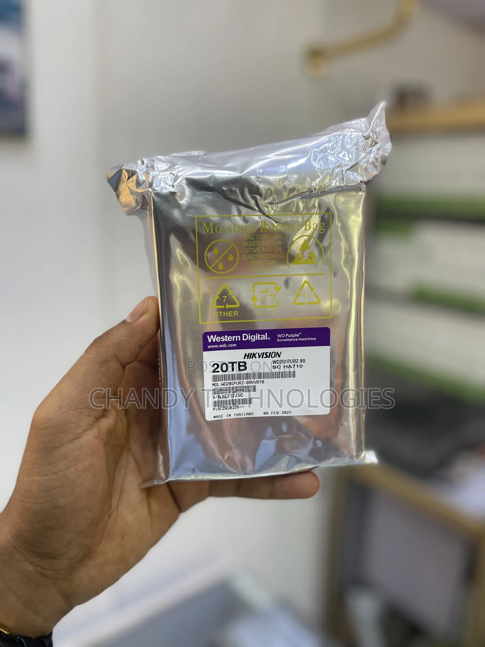 Western Digital Wd Purple 20tb Surveillance Hard Drive.