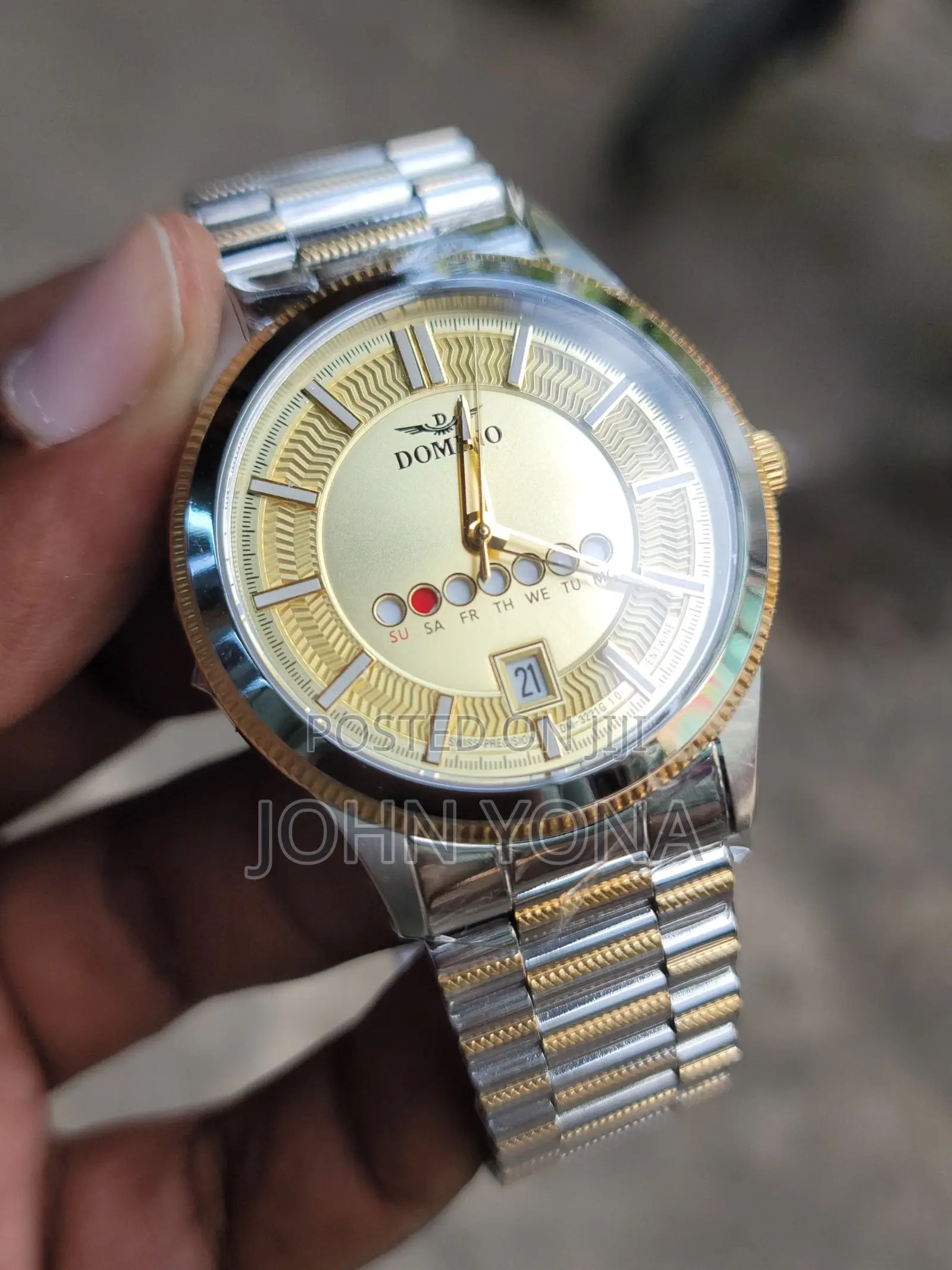Domino Two-Tone Stainless Steel Analog Watch